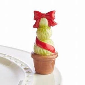 Nora Fleming Garden of Joy Red Topiary Mini Retired